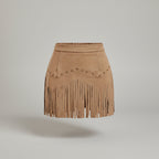 Fringe Detail Mini Skirt