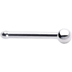 Solid 14K White Gold 1.5mm Ball Nose Ring