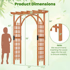Garden Archway Arch Lattice Trellis Pergola for Climbing Plants and Outdoor Wedding Bridal Decor