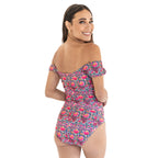 Drop Sleeve One Piece Swimsuit
