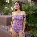 Drop Sleeve One Piece Swimsuit