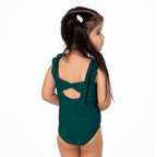 Puffy Sleeve One Piece Swimsuit (Girls)