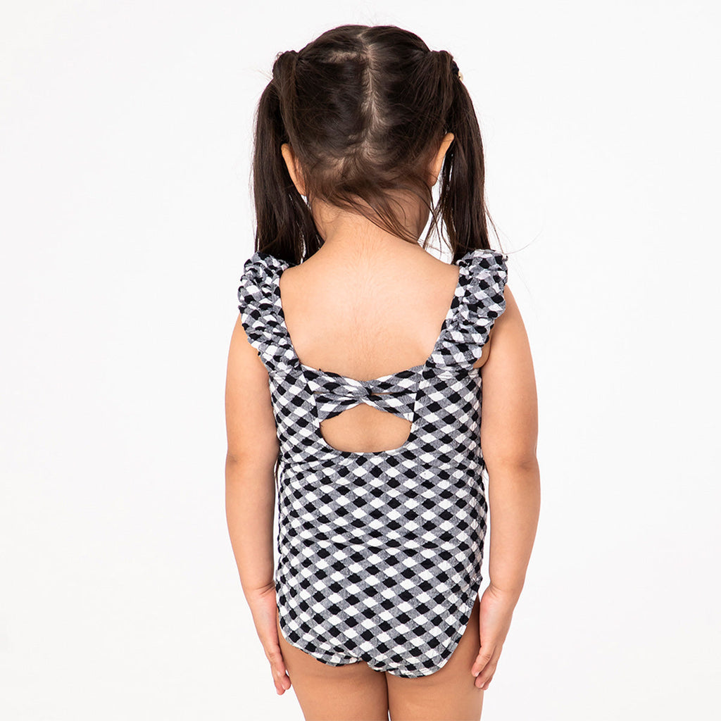Puffy Sleeve One Piece Swimsuit (Girls)
