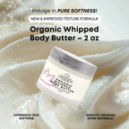 Organic Whipped Body Butter 2 oz – Mini Travel Size for Dry Skin & Eczema