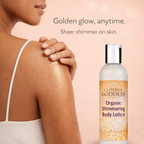 Organic Gold Shimmer Body Lotion – Buildable Luminous Glow