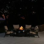 Grand Cooper 44" Round Aluminum Convertible Gas Fire Pit Table