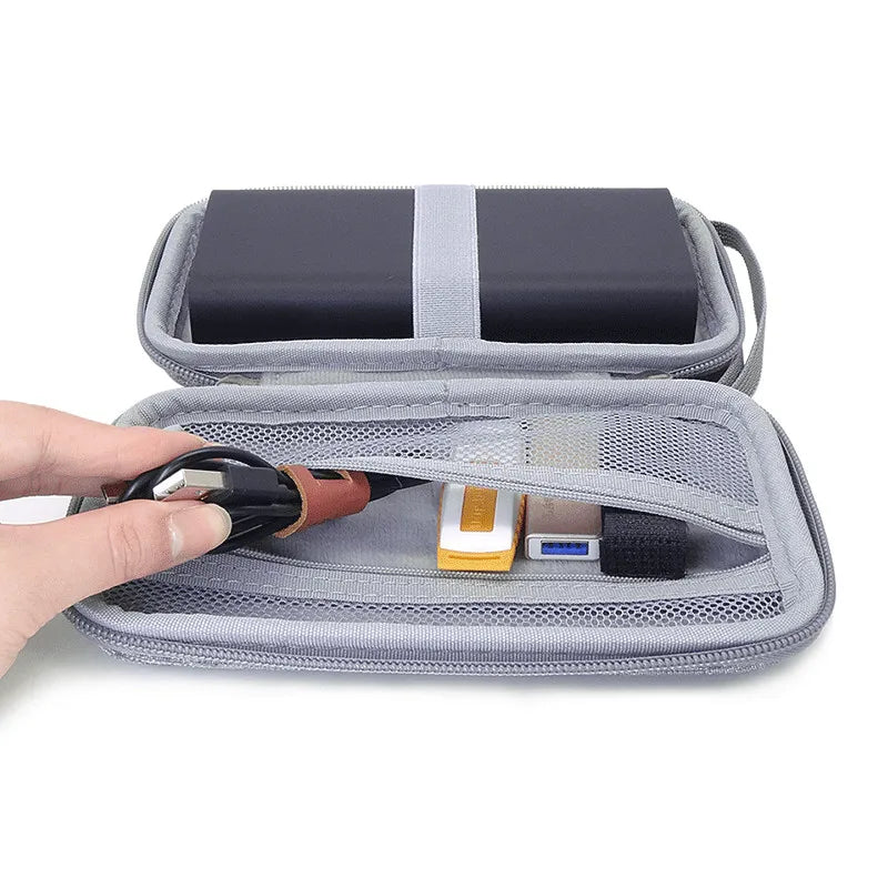 Hard Travel Electronic Organizer Case for Power Adapter Chargers Cables Power Bank USB Flash Disk SD Card Portable Accessories