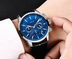 LIGE 2025 Watch Men Fashion Sports Quartz Clocks Mens Watches Top Brand Leather Military Waterproof Date Watch Relogio Masculino