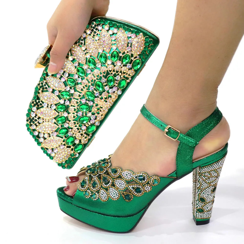 Latest Wedding Shoes with Matching Bag Set ED1567