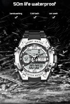 LIGE Digital Men Military Watch 50m Waterproof Wristwatch LED Quartz Clock Sport Watch Male Big Watches Men Relogios Masculino