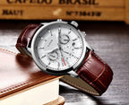 LIGE 2025 Watch Men Fashion Sports Quartz Clocks Mens Watches Top Brand Leather Military Waterproof Date Watch Relogio Masculino