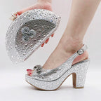 Italian Shoes With Matching Bags Set HKV1-8