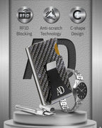 Carbon Fiber Money Clip Card Case