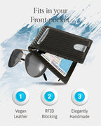 Money Clip Bifold Wallet W/ Pull Strap