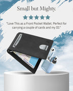 Money Clip Bifold Wallet W/ Pull Strap