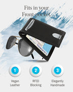 Money Clip Bifold Wallet W/ Pull Strap
