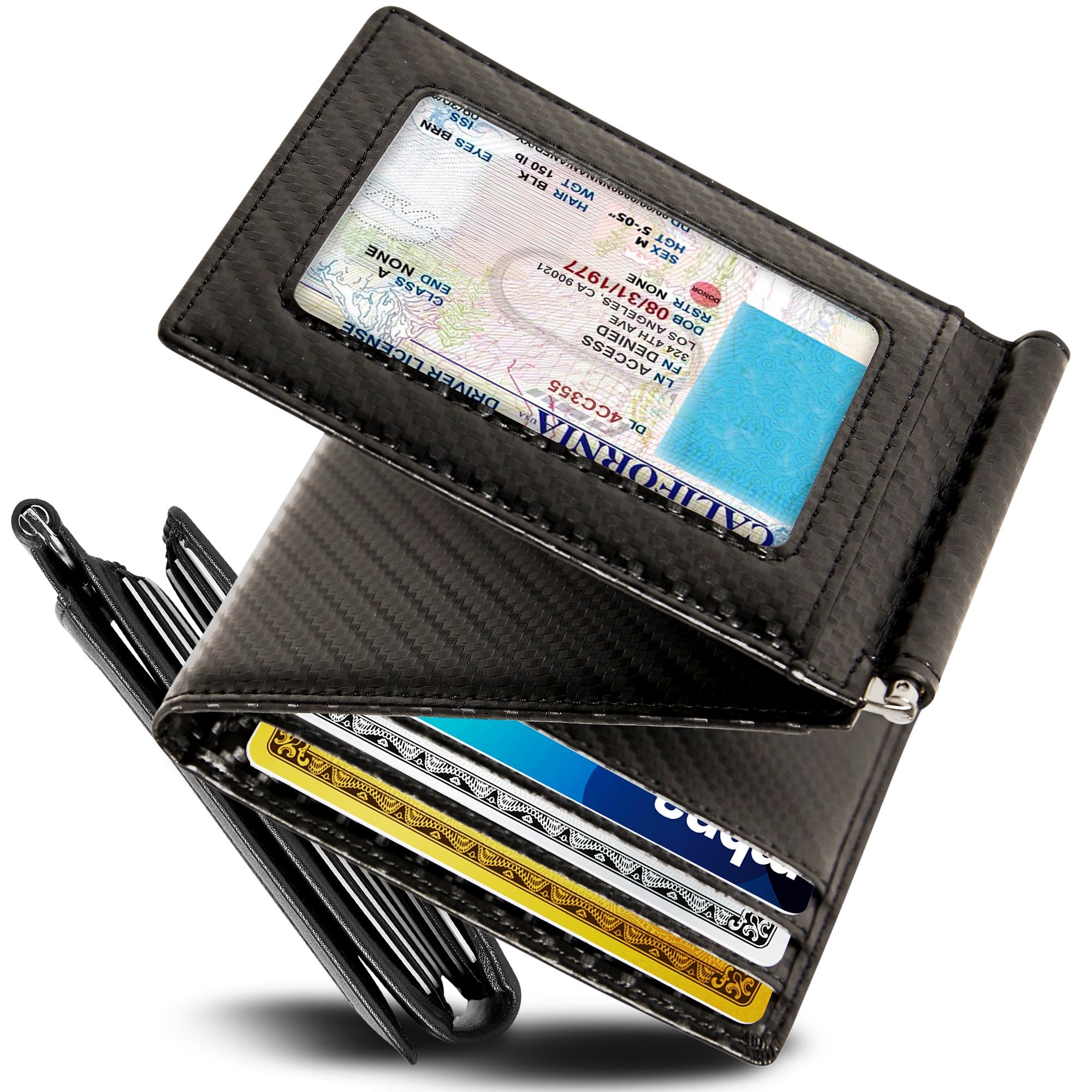Leather Trifold Wallet – Removable Money Clip