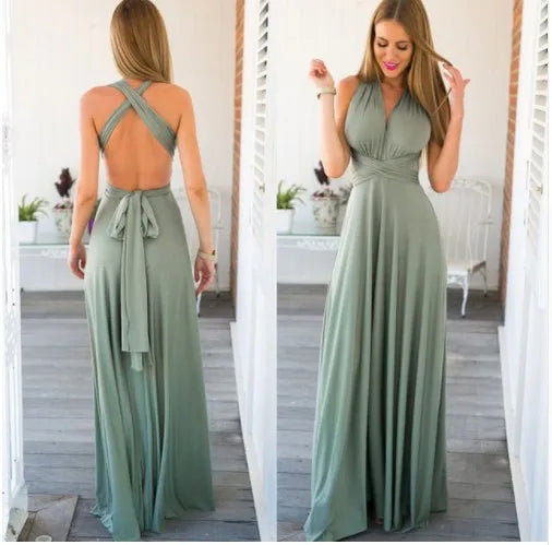 Women Long Party Dress Club Floor-Length Summer Backless Bandage Maxi Dress Multiway Bridesmaids Boho Women Dress Vestidos