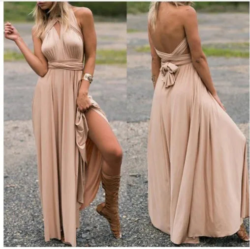 Women Long Party Dress Club Floor-Length Summer Backless Bandage Maxi Dress Multiway Bridesmaids Boho Women Dress Vestidos