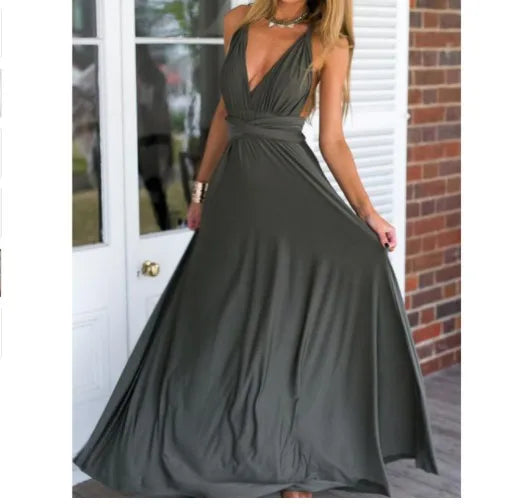 Women Long Party Dress Club Floor-Length Summer Backless Bandage Maxi Dress Multiway Bridesmaids Boho Women Dress Vestidos