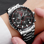 2025 LIGE Men Watch Fashion Quartz Watch Mens Top Brand Luxury All Steel Business Waterproof Sport Watch Relogio Masculino+BOX