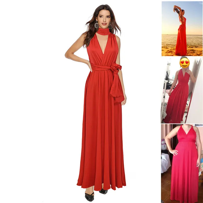 Women Long Party Dress Club Floor-Length Summer Backless Bandage Maxi Dress Multiway Bridesmaids Boho Women Dress Vestidos