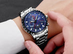 2025 LIGE Men Watch Fashion Quartz Watch Mens Top Brand Luxury All Steel Business Waterproof Sport Watch Relogio Masculino+BOX