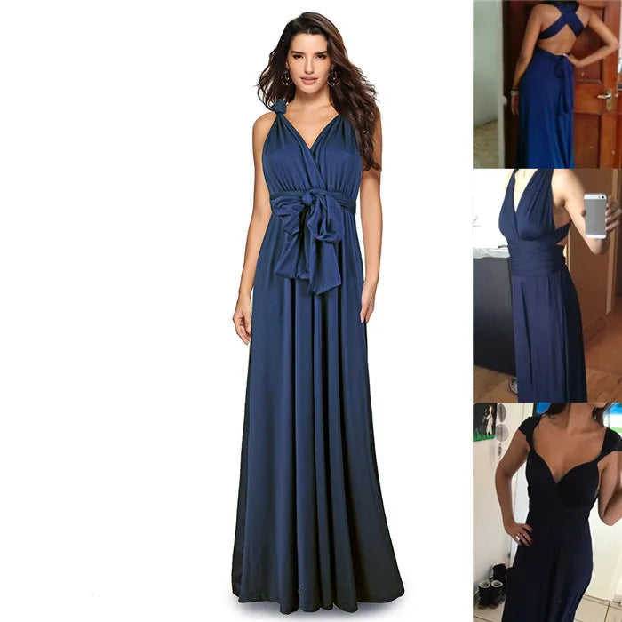 Women Long Party Dress Club Floor-Length Summer Backless Bandage Maxi Dress Multiway Bridesmaids Boho Women Dress Vestidos