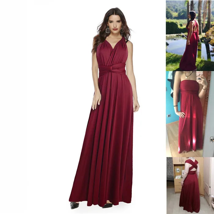 Women Long Party Dress Club Floor-Length Summer Backless Bandage Maxi Dress Multiway Bridesmaids Boho Women Dress Vestidos