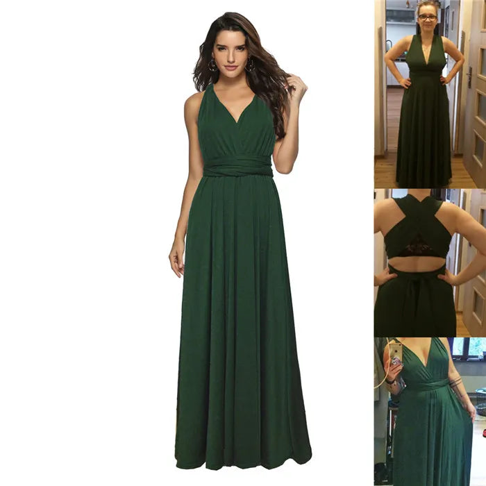 Women Long Party Dress Club Floor-Length Summer Backless Bandage Maxi Dress Multiway Bridesmaids Boho Women Dress Vestidos