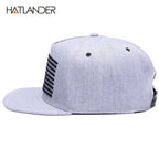Raised Flag Embroidery Snapback Cap