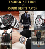 2025 LIGE Men Watch Fashion Quartz Watch Mens Top Brand Luxury All Steel Business Waterproof Sport Watch Relogio Masculino+BOX