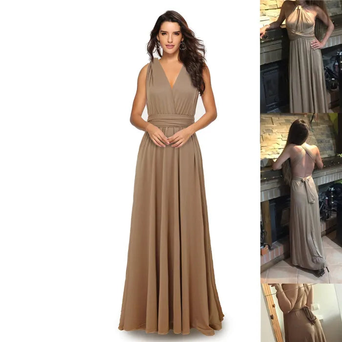 Women Long Party Dress Club Floor-Length Summer Backless Bandage Maxi Dress Multiway Bridesmaids Boho Women Dress Vestidos