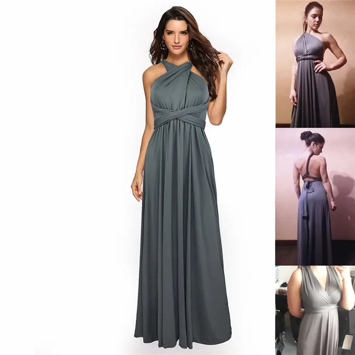 Women Long Party Dress Club Floor-Length Summer Backless Bandage Maxi Dress Multiway Bridesmaids Boho Women Dress Vestidos