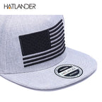 Raised Flag Embroidery Snapback Cap