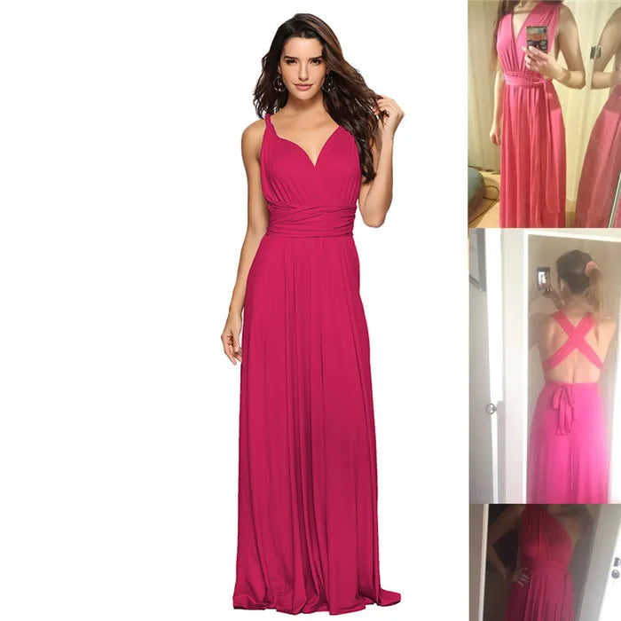 Women Long Party Dress Club Floor-Length Summer Backless Bandage Maxi Dress Multiway Bridesmaids Boho Women Dress Vestidos
