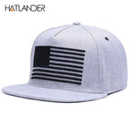 Raised Flag Embroidery Snapback Cap