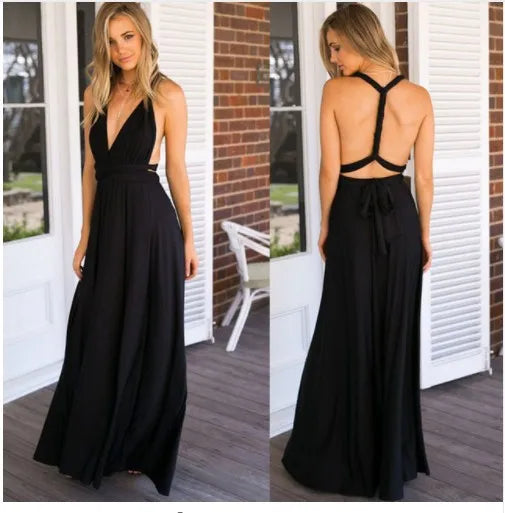 Women Long Party Dress Club Floor-Length Summer Backless Bandage Maxi Dress Multiway Bridesmaids Boho Women Dress Vestidos