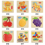Wooden 3D Stevvex Modern Interesting Baby Learning Puzzles for Children Cartoon Animal Fruit Puzzles Intelligence Kids Children Educational Toy