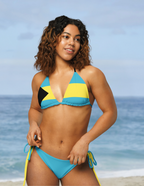 Bahamas Flag All Over Print Recycled String Bikini String Bikini