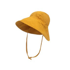 Wide Brim Kids Linen Sun Hat – Breathable UV Protection Toddler Bucket Hat - Baileys