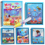1pcs Magical Book Water Drawing Coloring Cartoons Books Doodle Pen Painting Drawing Board For Kids Toys Birthday Gift
