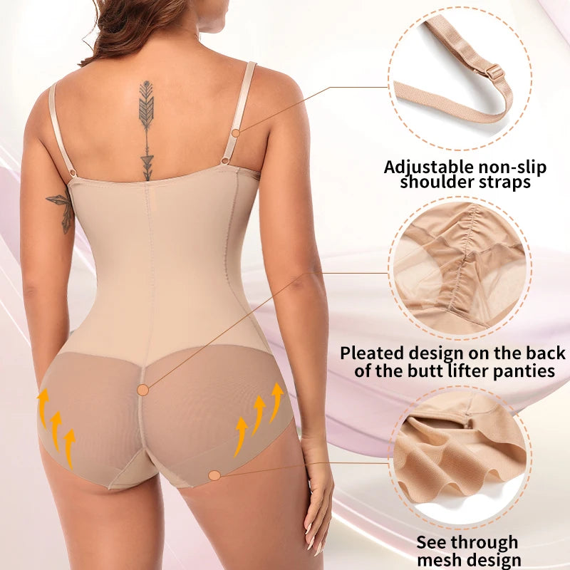Shapewear Bodysuit for Women Tummy Control Butt Lifter Panties Waist Trainer Stomach Body Shaper Slimming Underwear Girdles