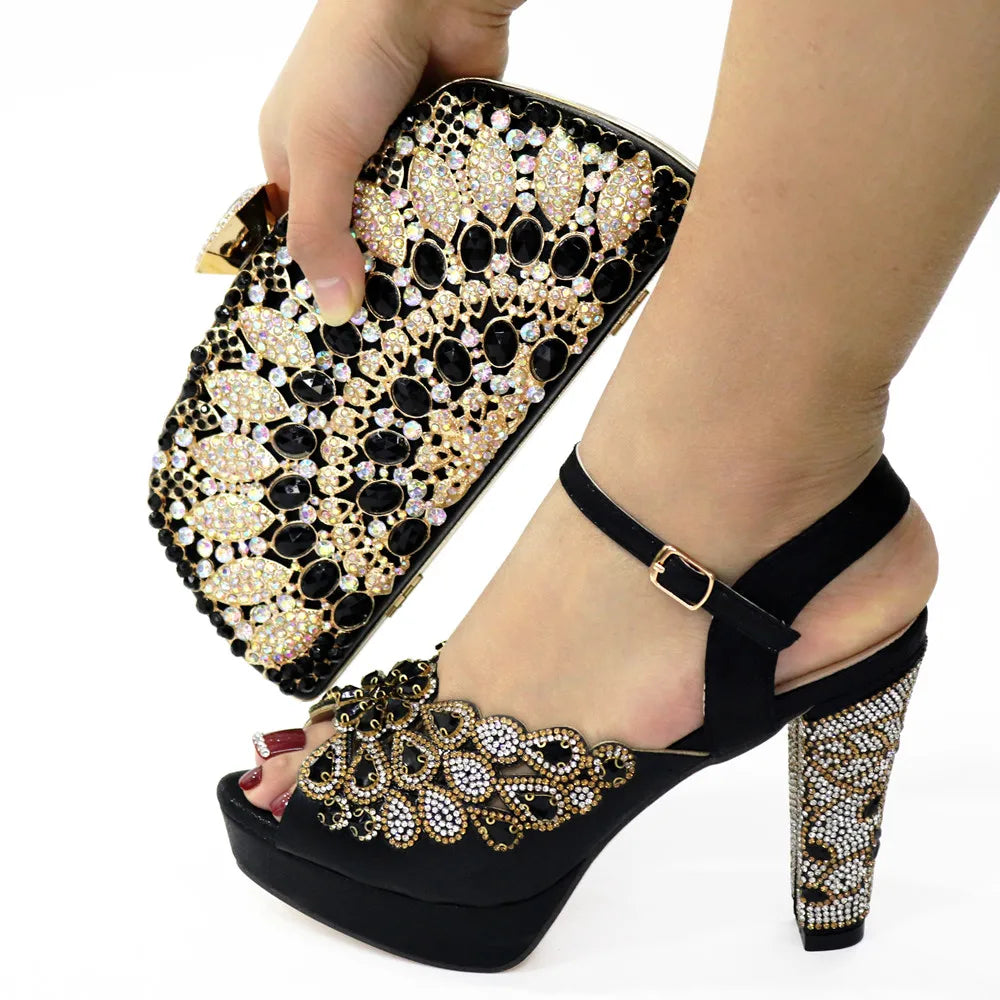 Latest Wedding Shoes with Matching Bag Set ED1567