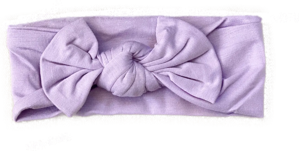 Baby Girl Swaddle Set - Newborn Blanket, Hat and Headband - Purple