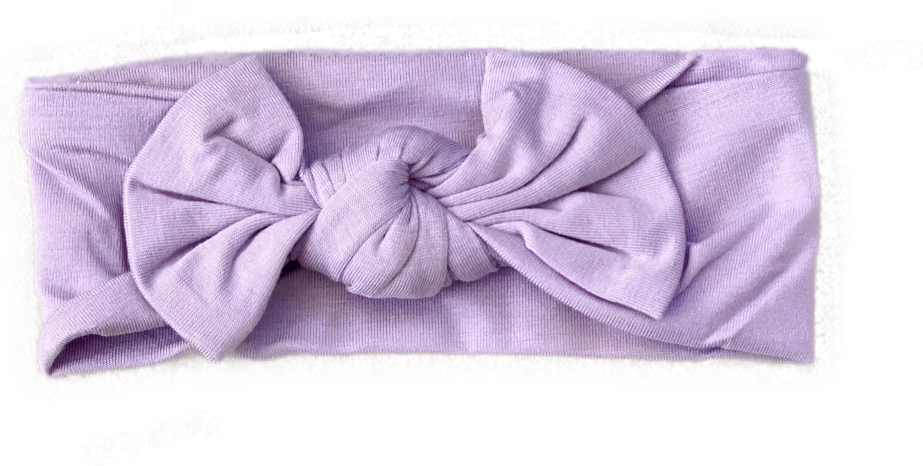 Baby Girl Swaddle Set - Newborn Blanket, Hat and Headband - Purple