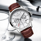 LIGE 2025 Watch Men Fashion Sports Quartz Clocks Mens Watches Top Brand Leather Military Waterproof Date Watch Relogio Masculino