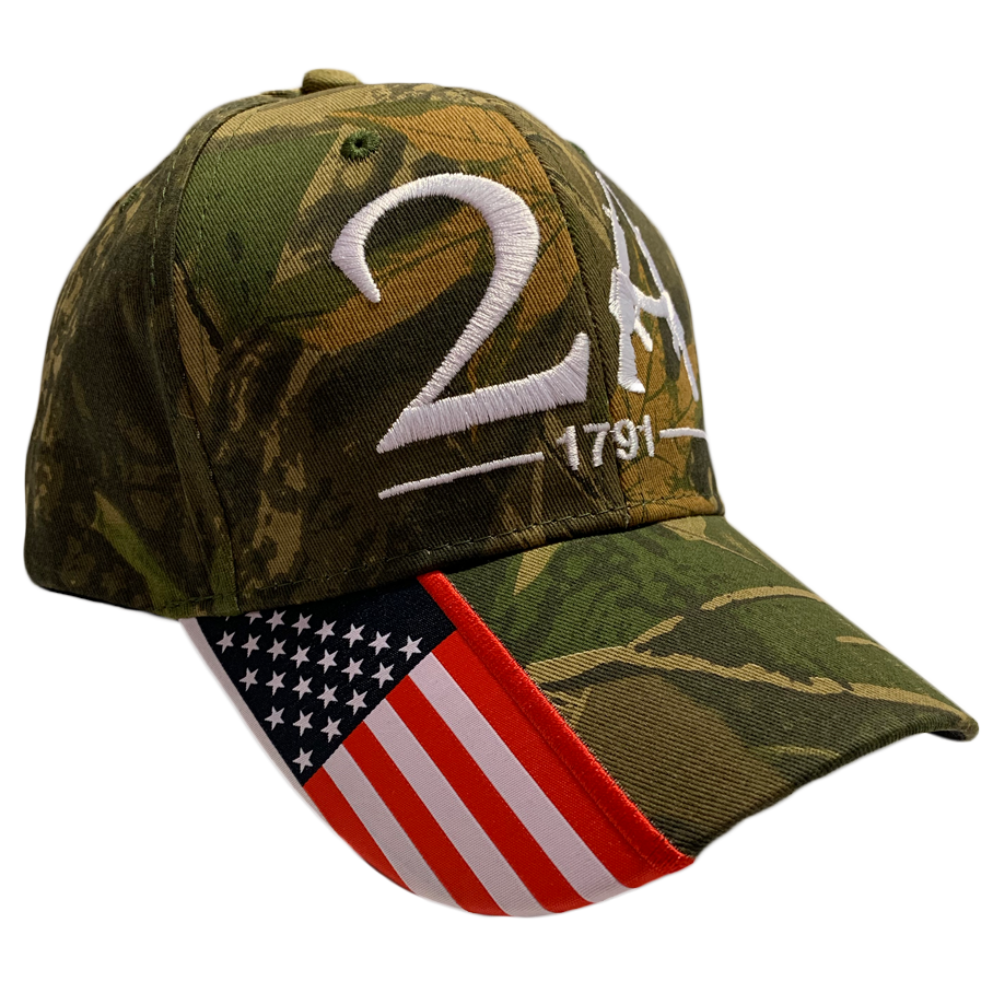 Woodland Camo Second Amendment Hat - 2889
