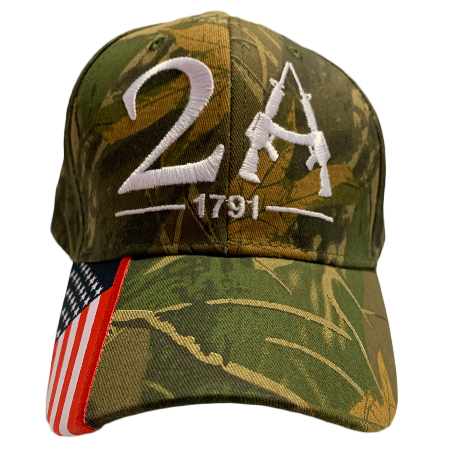 Woodland Camo Second Amendment Hat - 2889