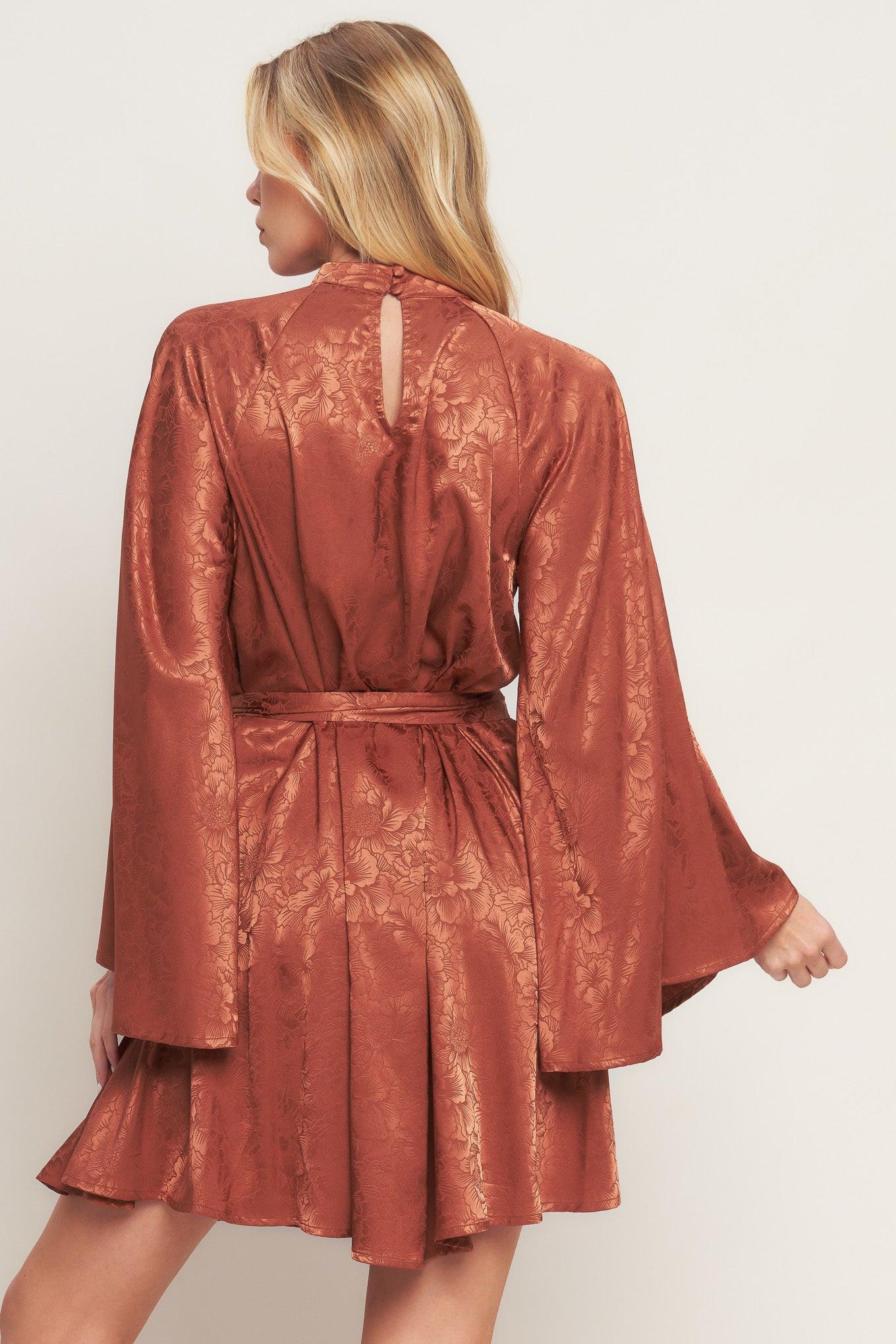 BY ANY MEANS WOVEN SATIN MINI DRESS